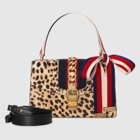 Gucci Leopard Print Sylvie Small Shoulder Bag