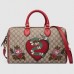 Gucci Limited Edition GG Supreme Embroideries Top Handle Bag