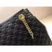 Gucci Black Signature Large Shoulder Bag