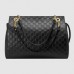 Gucci Black Signature Large Shoulder Bag