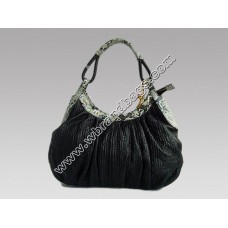 LOUIS VUITTON Cowskin Handbag in BLACK