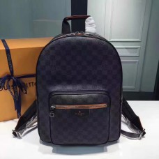 Louis Vuitton Josh Backpack Bag N42403 Damier Graphite Canvas 2017(75504)