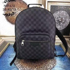 Louis Vuitton Josh Backpack Bag N41473 Damier Graphite Canvas 2016(75506)