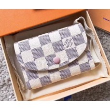 Louis Vuitton Damier Azur Canvas Envelop Rosalie Coin Purse M62361 Pale Pink