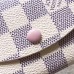 Louis Vuitton Damier Azur Canvas Envelop Rosalie Coin Purse M62361 Pale Pink