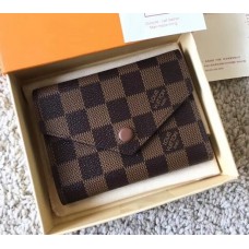 Louis Vuitton Damier Ebene Canvas Envelop Victorine Wallet N41659 Coffee