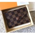 Louis Vuitton Damier Ebene Canvas Envelop Victorine Wallet N41659 Coffee