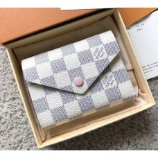 Louis Vuitton Damier Azur Canvas Envelop Victorine Wallet N64022 Pale Pink