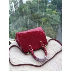 LOUIS VUITTON BREA PM Monogram Vernis leather IN  imperial red