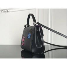 Louis Vuitton Patches Stickers Epi Cluny BB Bag M52484 Black 2019