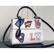 Louis Vuitton Patches Stickers Epi Cluny BB Bag M52484 White 2019
