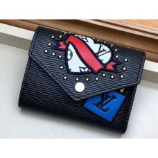 Louis Vuitton LV Stories Epi Leather Victorine Wallet M63325 Black 2019