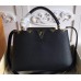Louis Vuitton Capucines PM Bag Blooms Crown M54663 Black