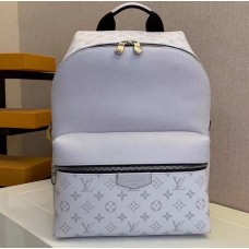 Louis Vuitton Monogram Canvas and Taiga Leather Discovery Backpack PM Bag M30232 White 2019