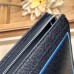 Louis Vuitton Pochette Voyage MM Bag Taiga Leather Outline Black/Blue