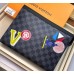 Louis Vuitton Pochette Voyage MM Bag Damier Graphite Canvas League N64442