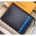 Louis Vuitton Pochette Voyage MM Bag Damier Graphite Canvas N64444 Blue Stripe