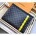 Louis Vuitton Pochette Voyage MM Bag Damier Graphite Canvas N60107 Yellow Stripe