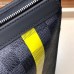 Louis Vuitton Pochette Voyage MM Bag Damier Graphite Canvas N60107 Yellow Stripe