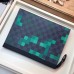 Louis Vuitton Pochette Voyage MM Bag Damier Graphite Canvas Pixel N60176 Green