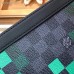 Louis Vuitton Pochette Voyage MM Bag Damier Graphite Canvas Pixel N60176 Green