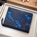 Louis Vuitton Pochette Voyage MM Bag Damier Graphite Canvas Pixel N60174 Blue