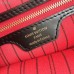 Louis Vuittom Monogram Canvas Neverfull MM Bag red with black piping