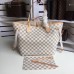 Louis Vuittom damier azur Canvas Neverfull MM Bag beige N41361