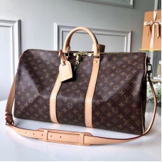 Louis Vuitton Monogram Canvas Keepall 45/50/55 With Shoulder Strap