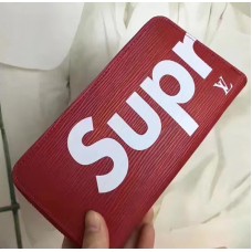 Louis Vuitton Supreme X Epi Zippy Wallet Red 2017