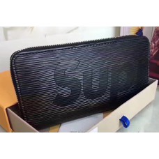 Louis Vuitton Supreme X Epi Zippy Wallet Black 2017