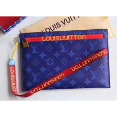 Louis Vuitton Pouch Clutch Large Bag Monogram Canvas Blue/Red Spring Summer 2018
