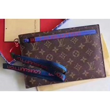 Louis Vuitton Pouch Clutch Large Bag Monogram Canvas Blue Spring Summer 2018