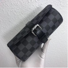 LOUIS VUITTON Damier Graphite Canvas 3 WATCH CASE N41137