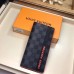 Louis Vuitton Damier Cobalt Canvas Brazza Wallet Orange Logo 2019