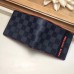 Louis Vuitton Damier Cobalt Canvas Multiple Wallet Orange Logo 2019