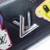 Louis Vuitton Travel Stickers Epi Twist MM Bag M52699 Black 2019