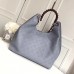 Louis Vuitton Mahina Calf Leather Carmel Hobo Bag Bleu 2019