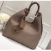 Louis Vuitton Mahina Calf Leather Carmel Hobo Bag Galet 2019