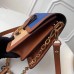 Louis Vuitton Taurillon Leather Dauphine MM Bag M55071 Blue/Beige 2019