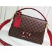 Louis Vuitton Damier Ebene Canvas 3D LV Beaubourg MM Bag N40176 Scarlet 2019