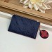 Louis Vuitton Flower Monogram Empreinte Zipped Card Holder M68338 Navy Blue 2019