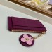 Louis Vuitton Flower Monogram Empreinte Zipped Card Holder M68338 Raisin 2019