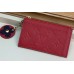 Louis Vuitton Flower Monogram Empreinte Zipped Card Holder M68338 Red 2019