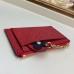 Louis Vuitton Flower Monogram Empreinte Zipped Card Holder M68338 Red 2019