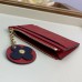 Louis Vuitton Flower Monogram Empreinte Zipped Card Holder M68338 Red 2019