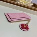 Louis Vuitton Flower Monogram Empreinte Zipped Card Holder M68338 Pink 2019