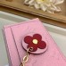 Louis Vuitton Flower Monogram Empreinte Zipped Card Holder M68338 Pink 2019