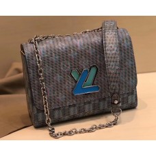 Louis Vuitton Monogram LV Pop Print Twist MM Bag M55480 Blue 2019
