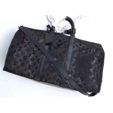 Louis Vuitton Keepall Bandoulière 50 Bag M53971 Black Mesh 2019